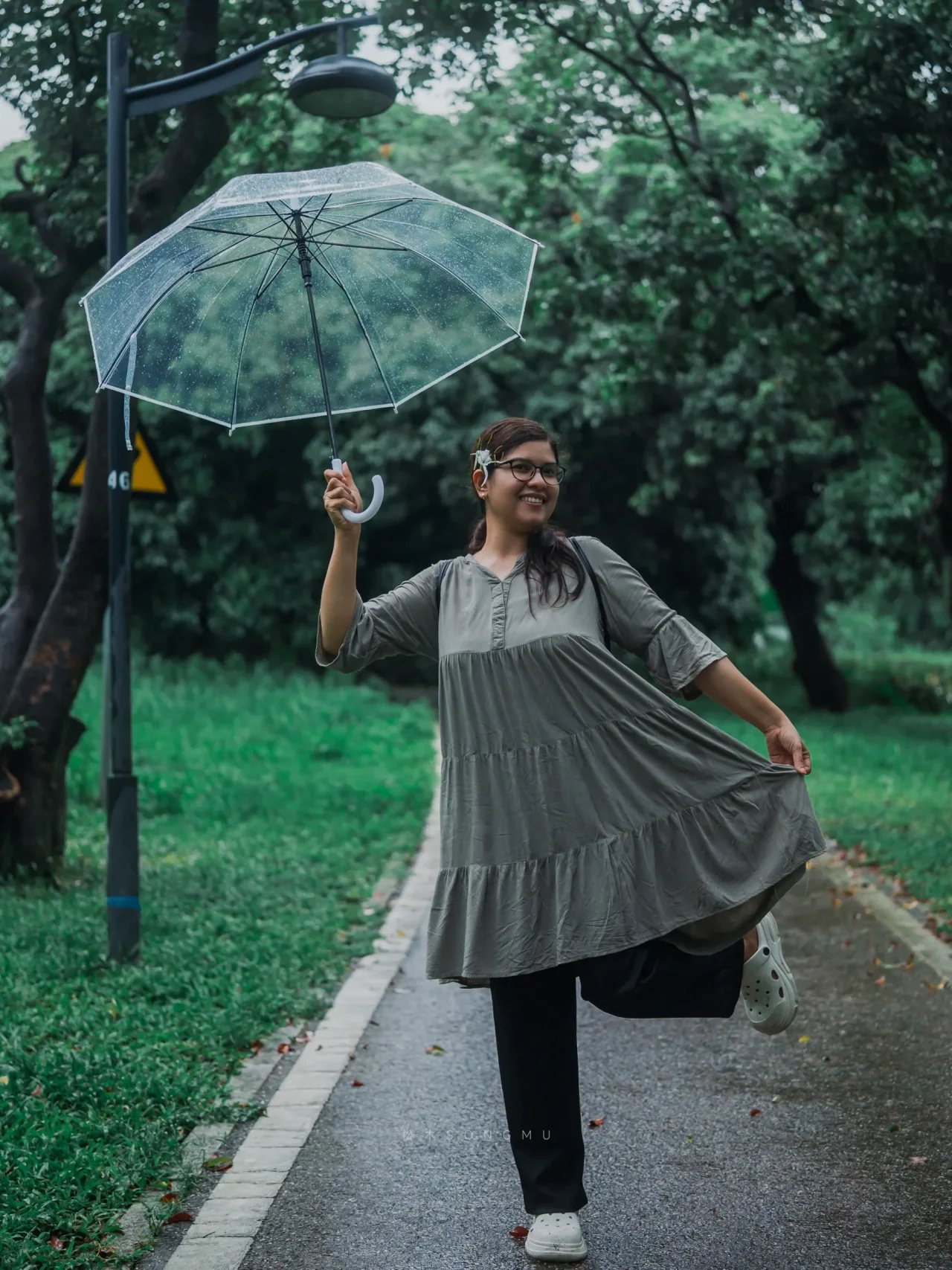 雨中漫步