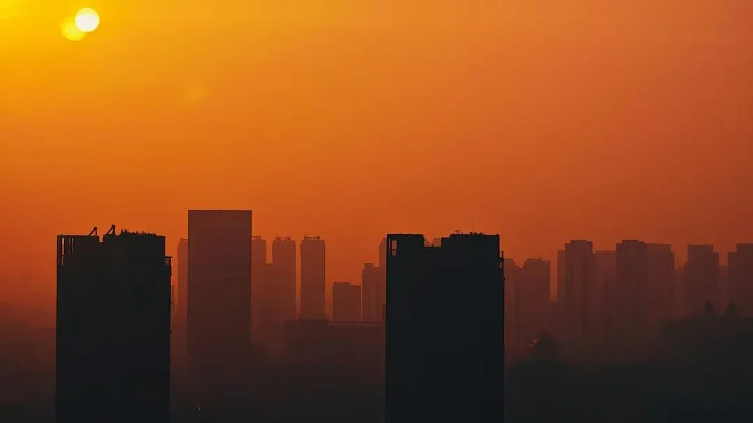 橙色日落